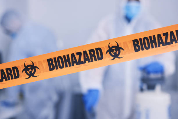 Professional Biohazard technician working in Almond, WI